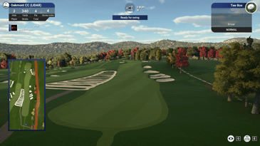 Pinehurst on golf simulator