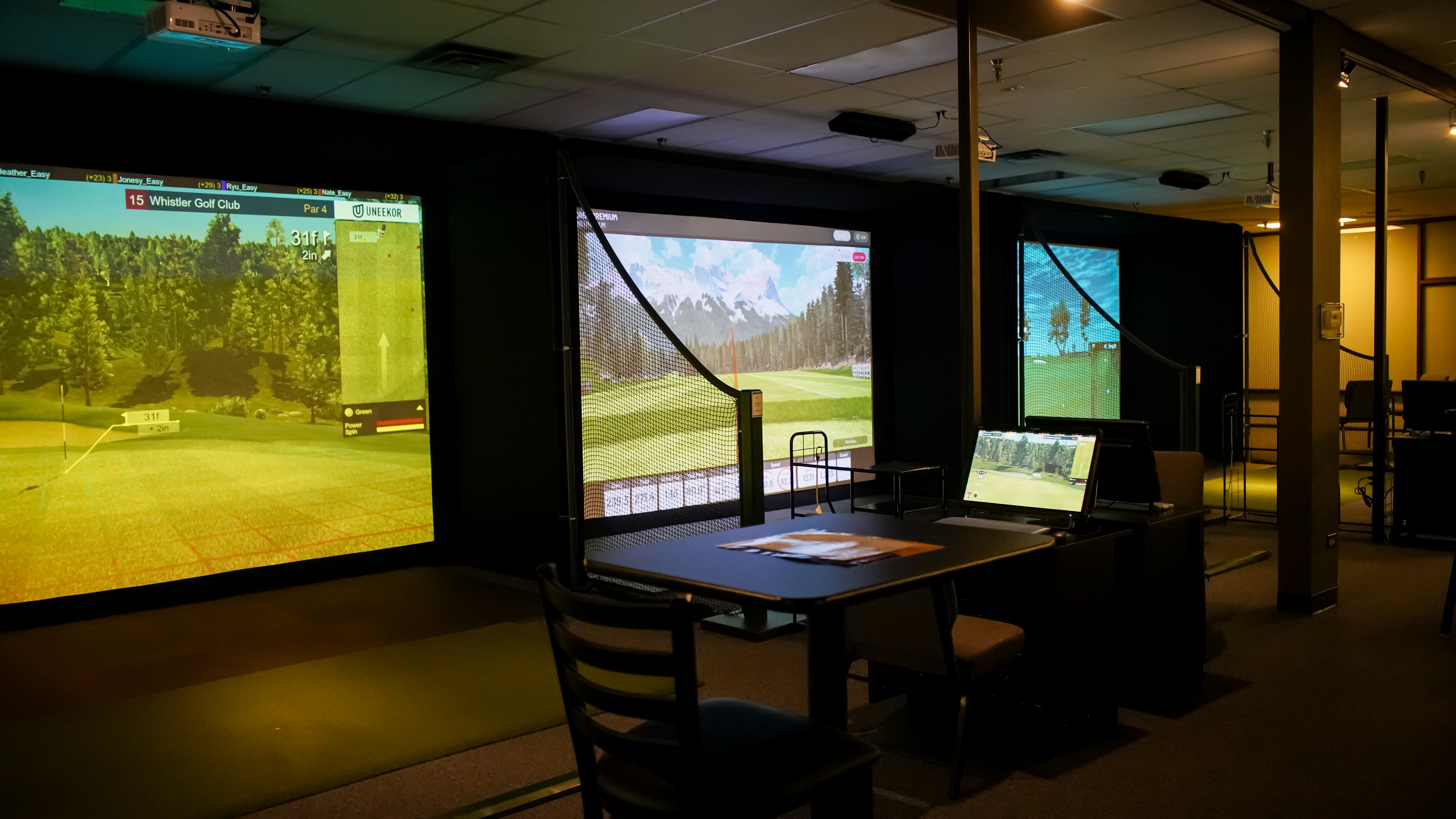 Smash Factor Indoor Golf Hitting Areas