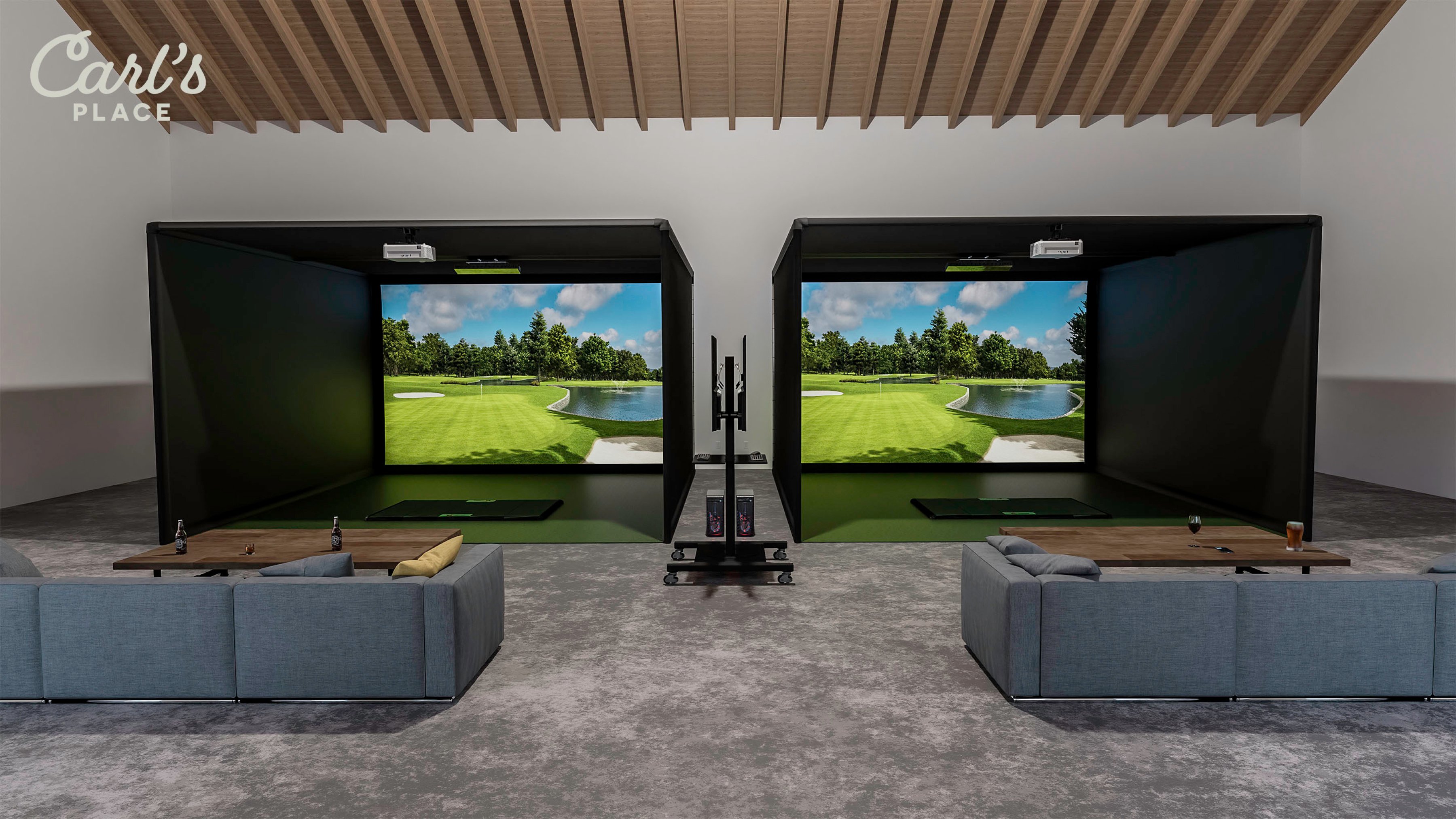 Golf simulator rendering