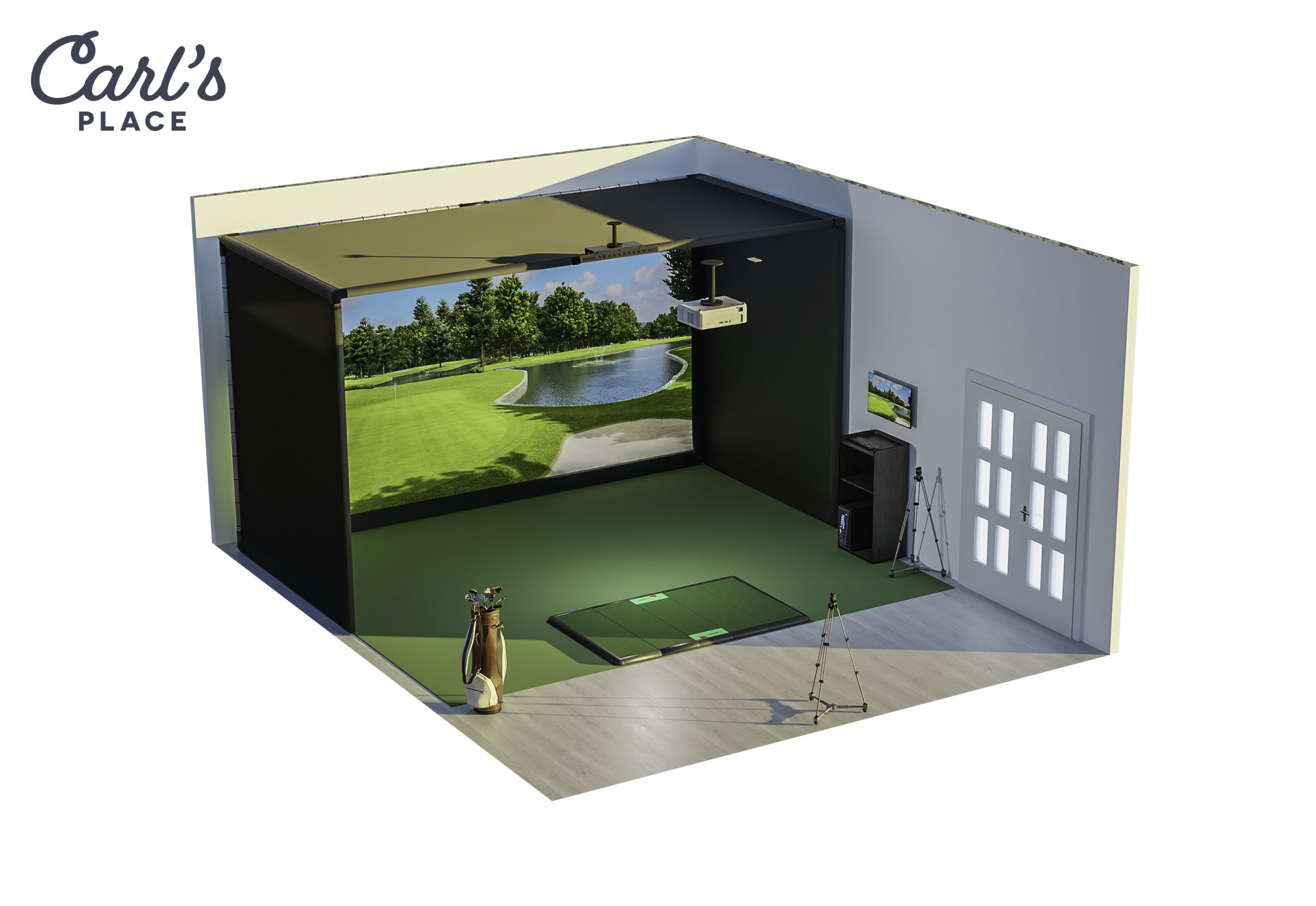 Golf simulator rendering