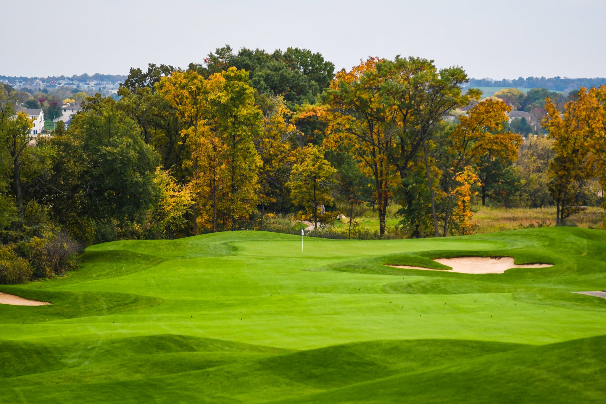 Golf course in the fall