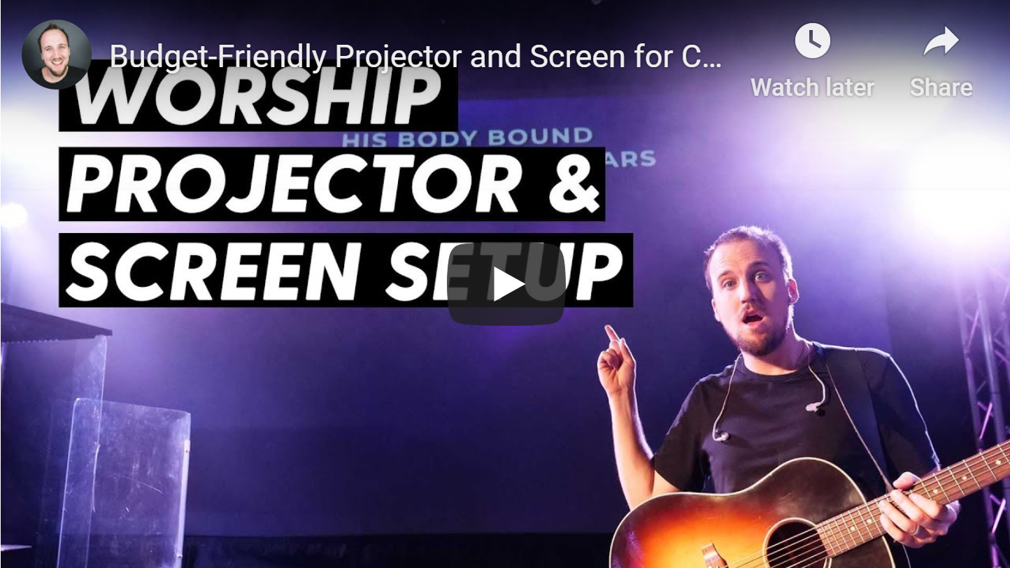 VIDEO: Budget-Friendly Projector Screen for Churches by Churchfront w/Jake G.