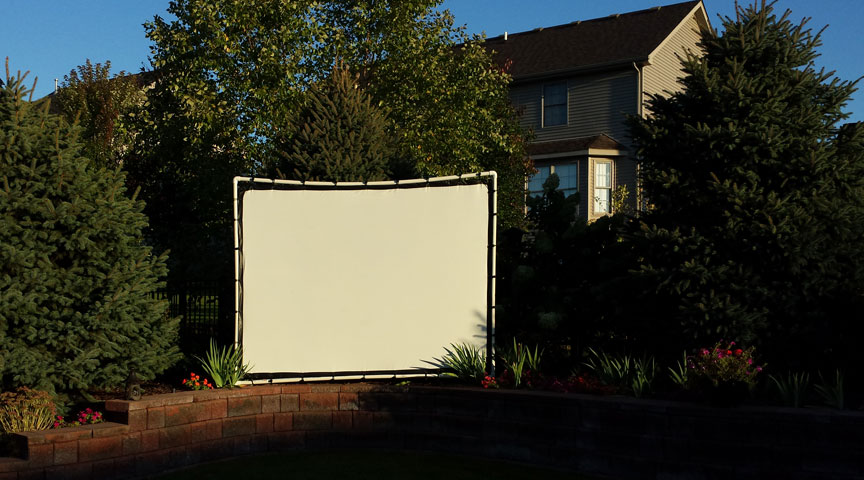 Outdoor projection screen from Carl's Place