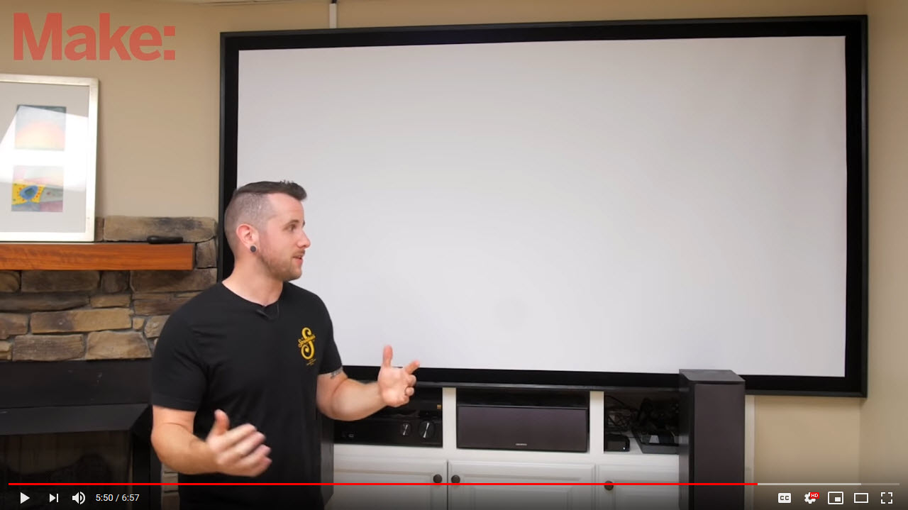 VIDEO: Make – How To Build A DIY Projector Screen