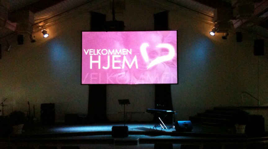 Church Projection Screen using Carl's Place Blackout Cloth
