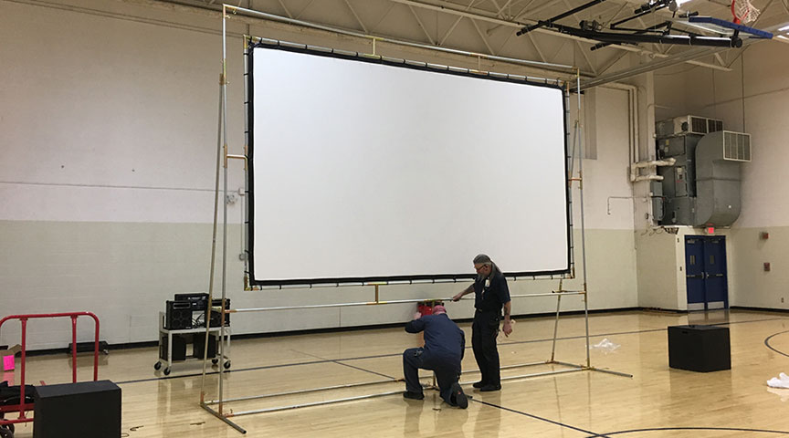 Josh W. | Urbandale, IA | White Rear Projector Truss Style Standing Kit